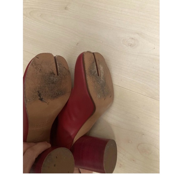 Maison Martin Margiela Tabi Red Heeled Boots - Picture 3 of 5